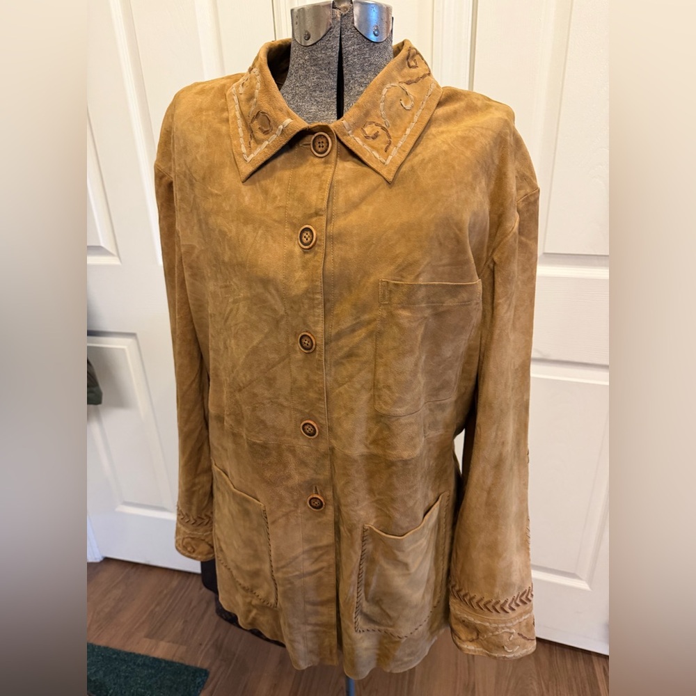 NIGEL PRESTON X Free People Roslyn Suede Shirt Jacket